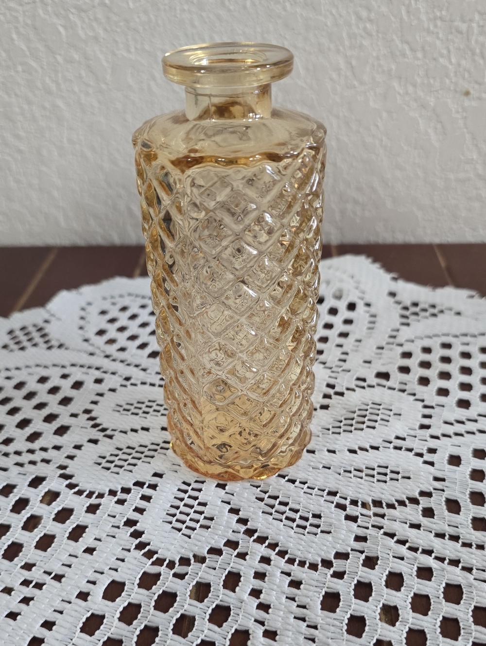 Amber Textured Glass Vase - Home Accents